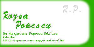 rozsa popescu business card